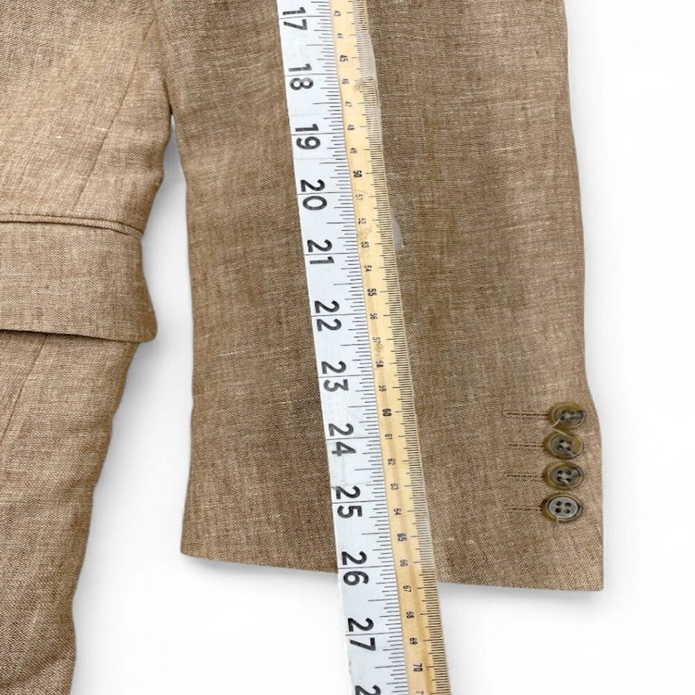 Ermenegildo Zegna Linen Italy Made Blazer Sport Coat Jacket Men's 44 L Long - Picture 10 of 11